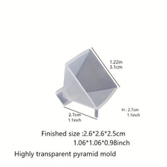 Crystal Drip Resin Mirror Pyramid Mold Set