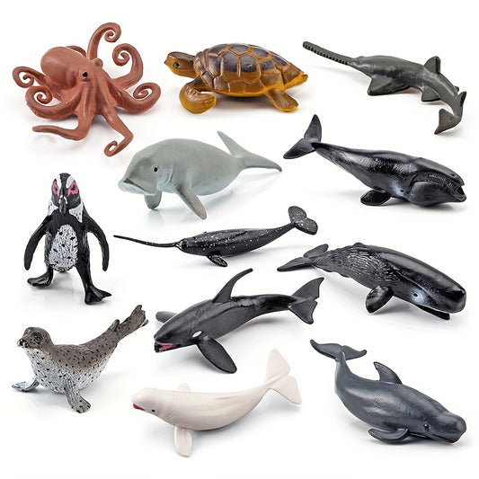Ocean Life Model Set - Whales and Octopus Desktop Decorations