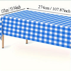 Disposable Checkered Tablecloth for Picnic Camping, Indoor and Outdoor Use
