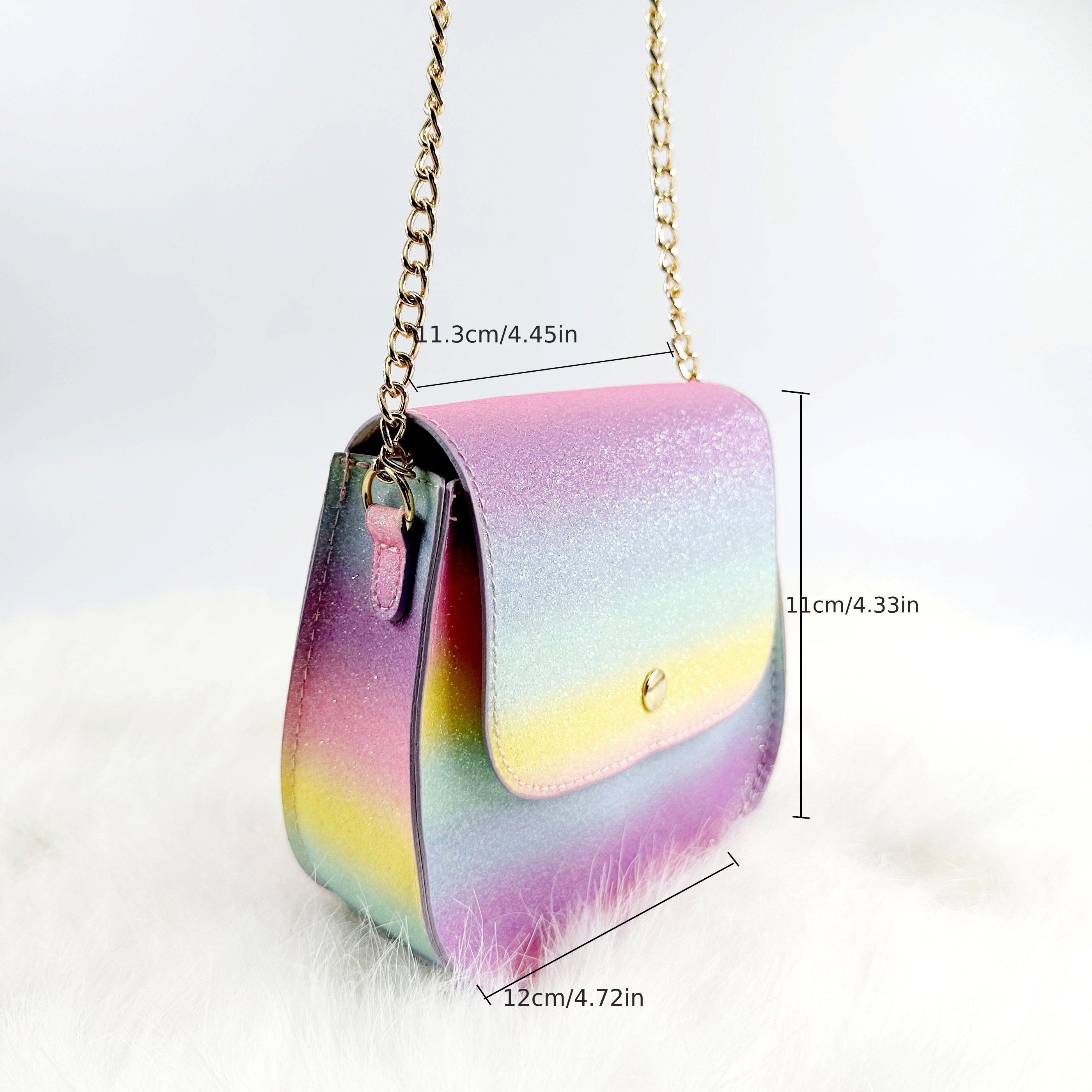Gradient Glitter Small Crossbody Bag for Girls