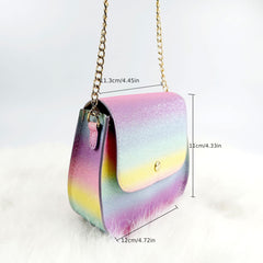Gradient Glitter Small Crossbody Bag for Girls