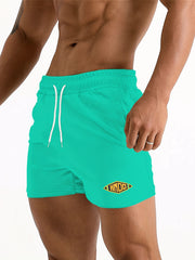 Men's Geometric Graphic Shorts Active Drawstring Workout Shorts