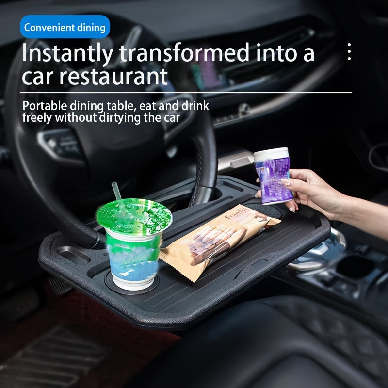 Car Dinner Plate Tray Steering Wheel Computer Desk Shelf Functional Card Table