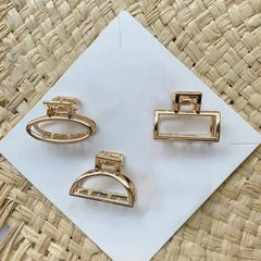 3pcs Hair Claw Golden Hair Clips Non Slip Hair Accessories