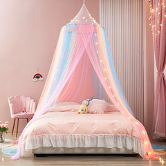 Princess Style Mosquito Net Canopy with Valance