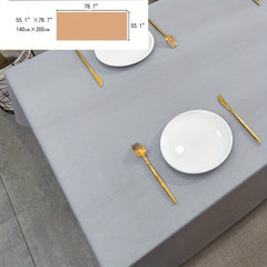 Nordic Light Gray Waterproof Tablecloth Anti-scalding Solid Desk Coffee PVC Mat