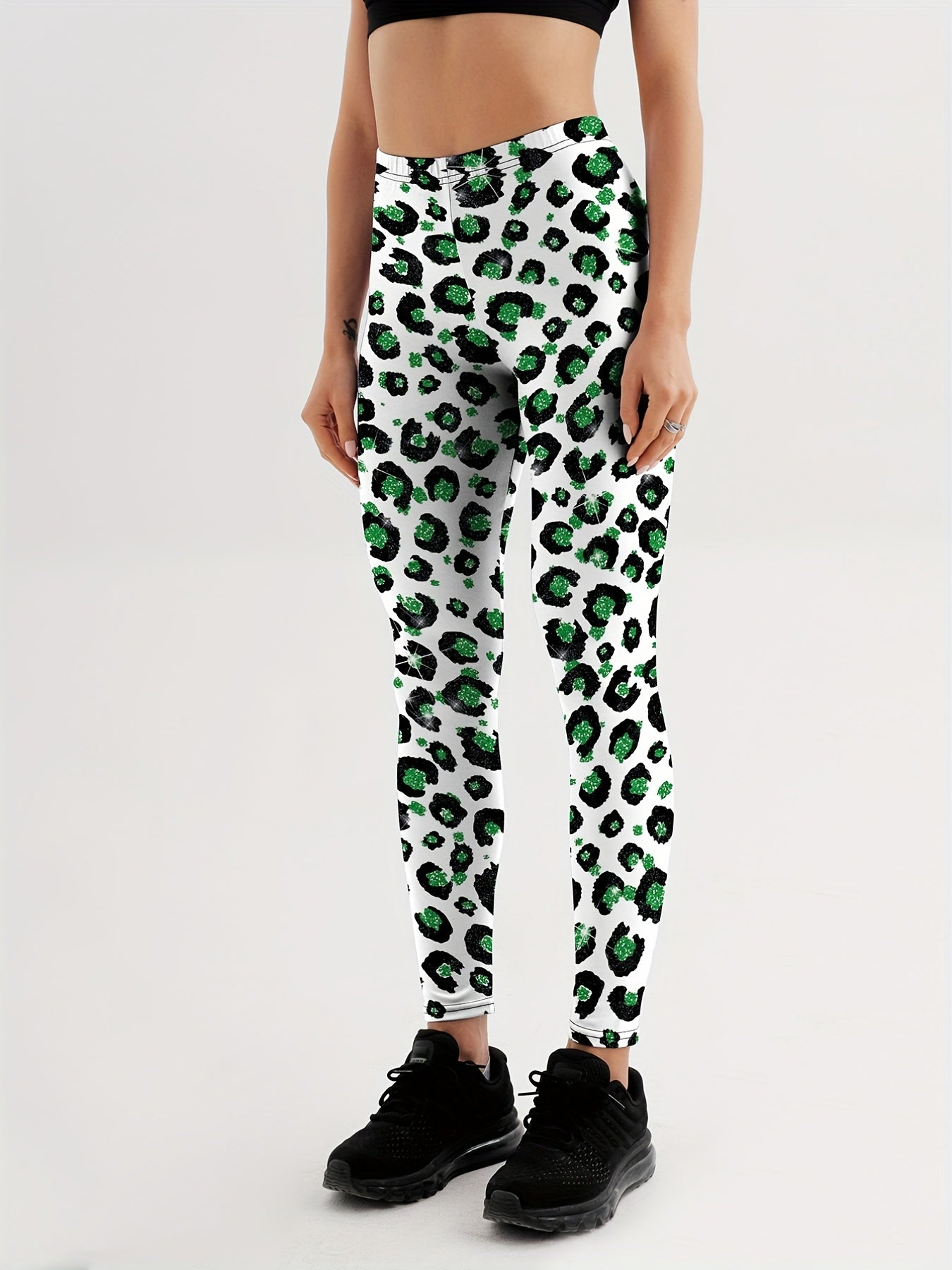 Leopard Print Lip Lifting Yoga Leggings Activewear