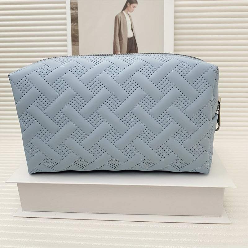 Women's Minimalist Makeup Pouch Zipper Portable Cosmetic Bag