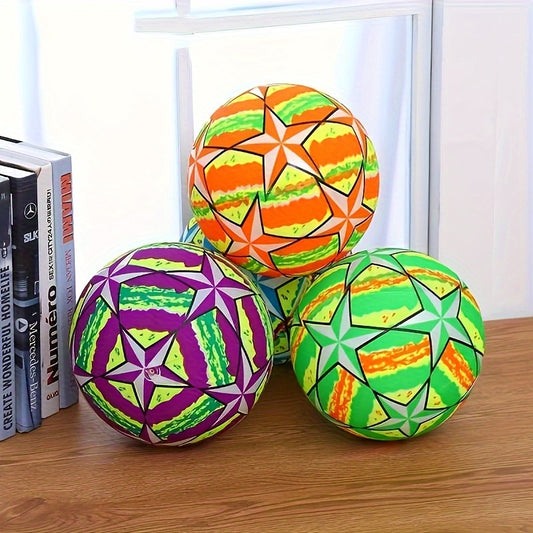 Rainbow Sports Balls Set - Playground Ball Basketball Soccer Kickball Inflatable