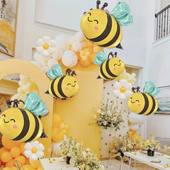 Yellow Bee Balloon Garland Kit for Sunflower Themed Party