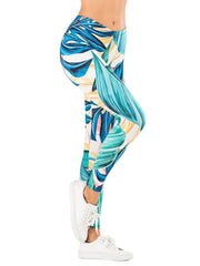 Sexy Jungle Print Leggings High Waist Slim Fit Elastic Bottoms