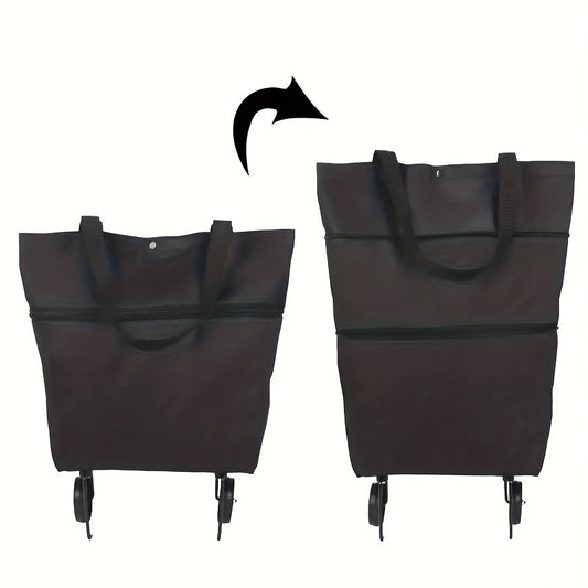 Foldable Shopping Cart with Wheels - Large Capacity for Supermarket