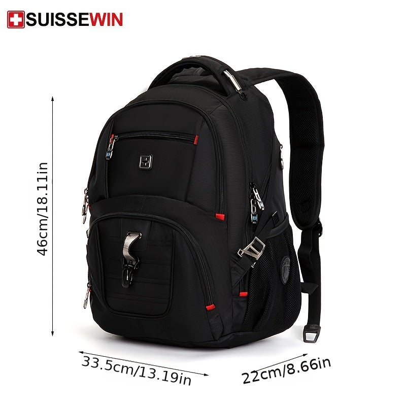 SUISSEWIN Men's Backpack Large Capacity Bookbag Travel Bag