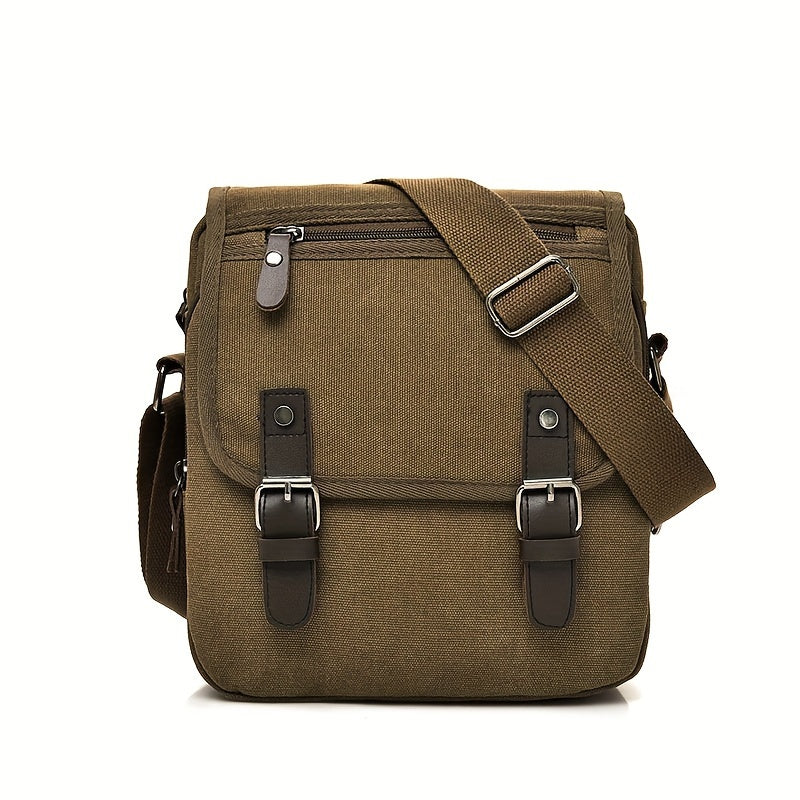 Vintage Explorer Canvas Messenger Bag Stylish Durable Crossbody Shoulder Bag