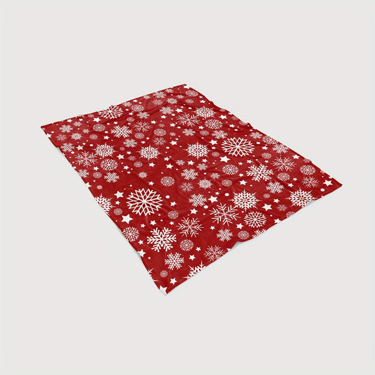Christmas Snowflake Blanket Soft Warm Plush Sofa Bedroom Office Outdoor