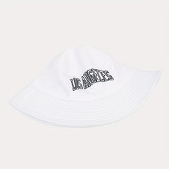 Retro Letter Embroidery Fisherman Hat Outdoor Sun Protection