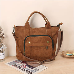 Corduroy Satchel Crossbody Bag Lightweight Durable Tote Bag