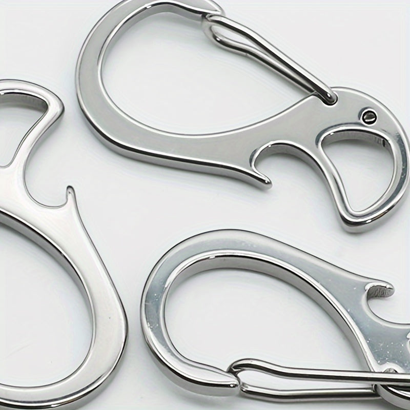Outdoor Stainless Steel Bottle Opener Keychain Rust Proof Spring Hook