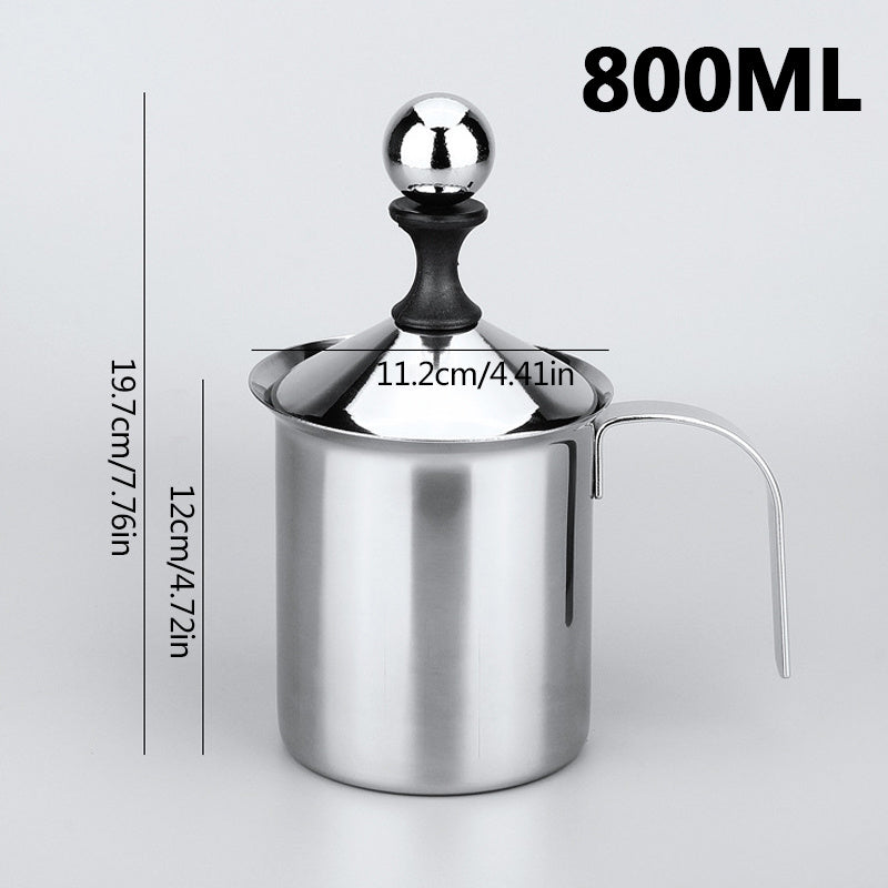 Stainless Steel Manual Milk Frother 400ML 800ML
