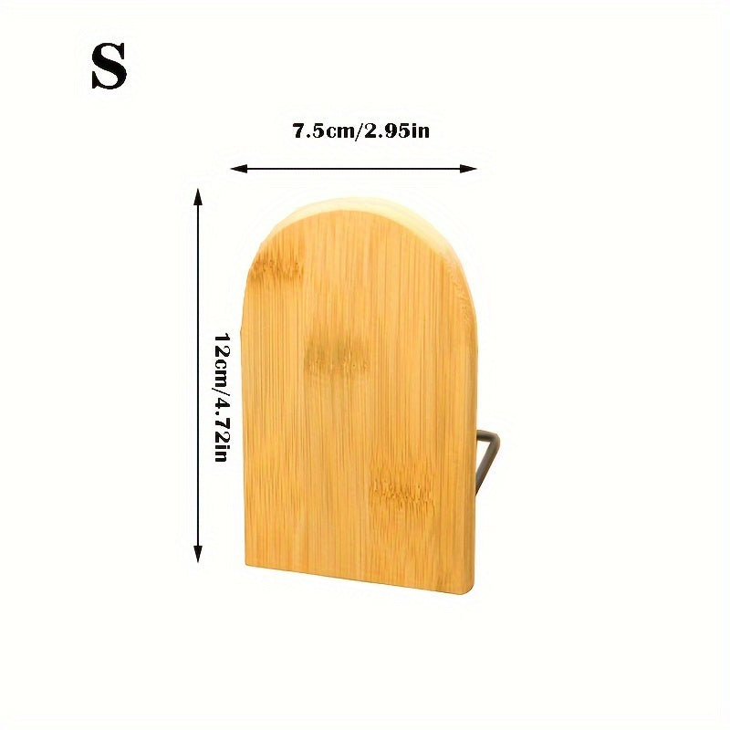 Bamboo Bookend Log Texture Desktop Book Folder Storage
