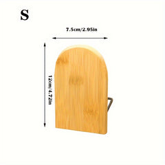 Bamboo Bookend Log Texture Desktop Book Folder Storage