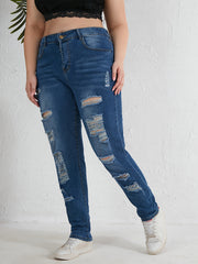 Plus Size High Rise Medium Stretch Jeans