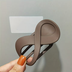 4pcs Solid Matte Banana Hair Claw Non Slip Hair Accessory
