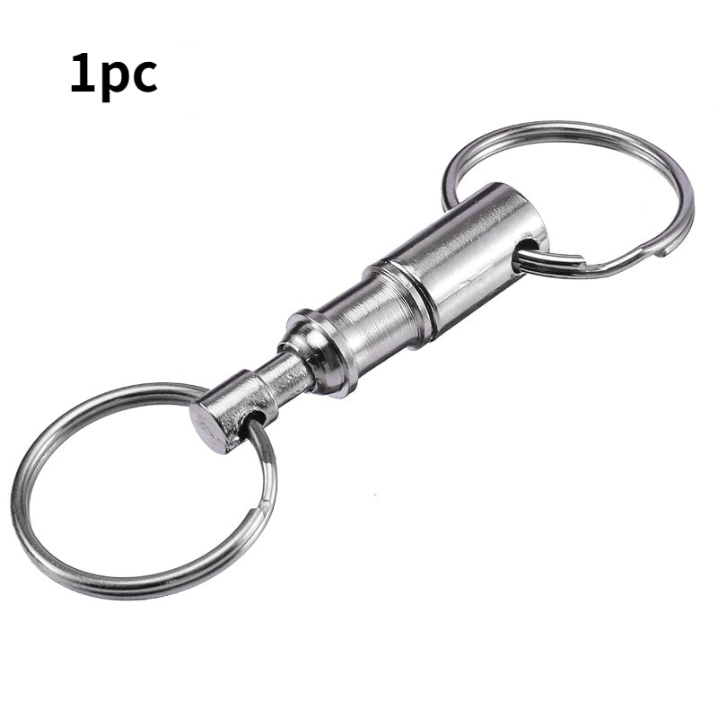 Detachable Key Chain Quick Release Double Split Rings Easy Access