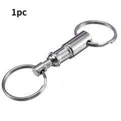 Detachable Key Chain Quick Release Double Split Rings Easy Access