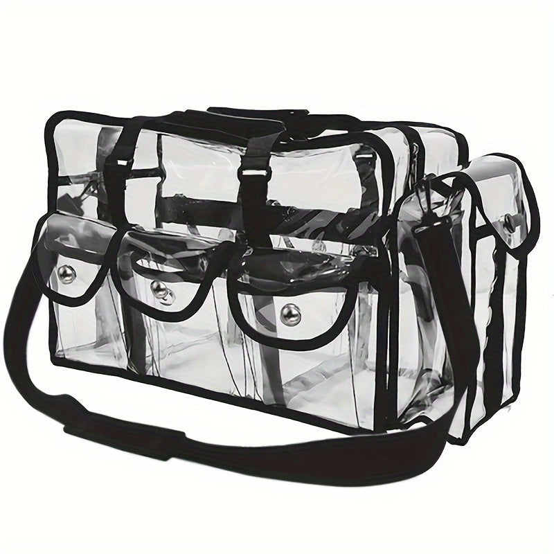 Transparent PVC Outdoor Cosmetics Bag Large Capacity