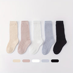 Baby Mesh Knee High Socks Breathable Bow Socks for Girls