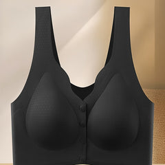 Front Buckle Wireless Bra Push Up