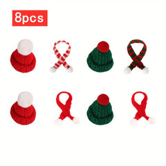 Dollhouse Christmas Mini Knit Hat Mini Scarf Set