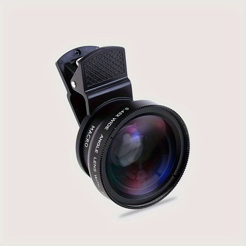2 in 1 HD Smartphone Camera & Lens Wide Angle Telephoto 1x Magnification