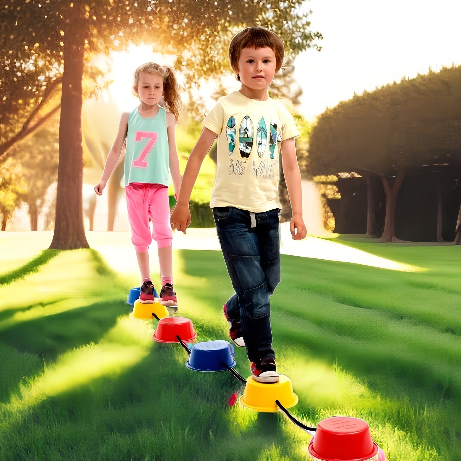 Kids Balance Toys Bucket Stilts Training Toy Stepper Toy