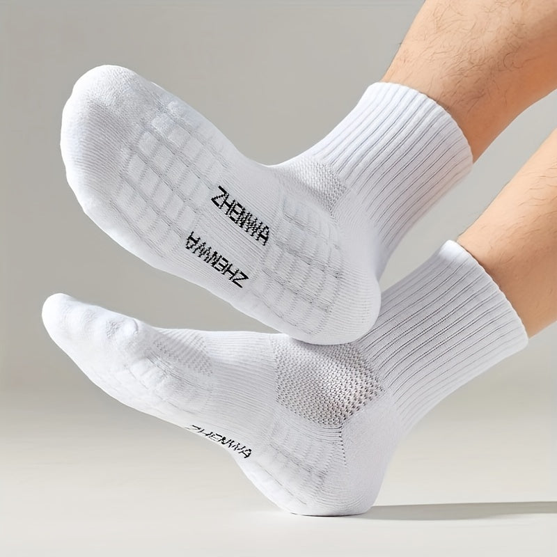 5 pairs Men's Thick Padded Crew Socks