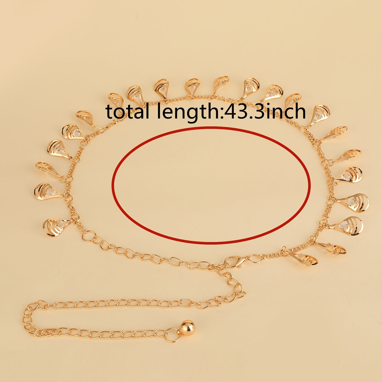 Women's Tassel Chain Belt Skinny Elastic Stretchy Waistband For Dress