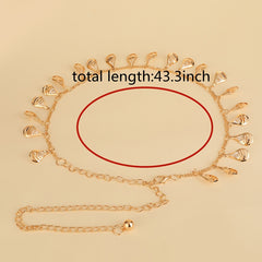 Women's Tassel Chain Belt Skinny Elastic Stretchy Waistband For Dress