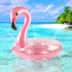 Children's Adult Flamingo Swimming Ring Red Seaside Pool