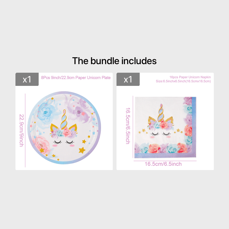 Magical Unicorn Plates for Parties & Gatherings