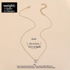 Water Drop Rhinestone Pendant Necklace