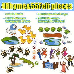 MAYAPHILOS Youngsters Felt Story Board Preschool Flannel Board Stories Activity