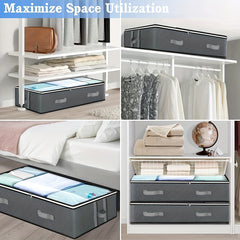 Foldable Quilt Storage Bag Clothes Packing Cube Organizer