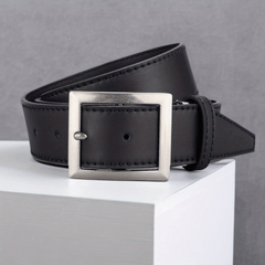Men's Square Buckle Decorative Belt for Outdoor Party Holiday Business