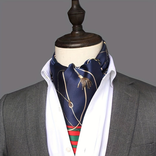 Men's British Retro Suit Shirt Twill Scarf Double layer Business Scarf