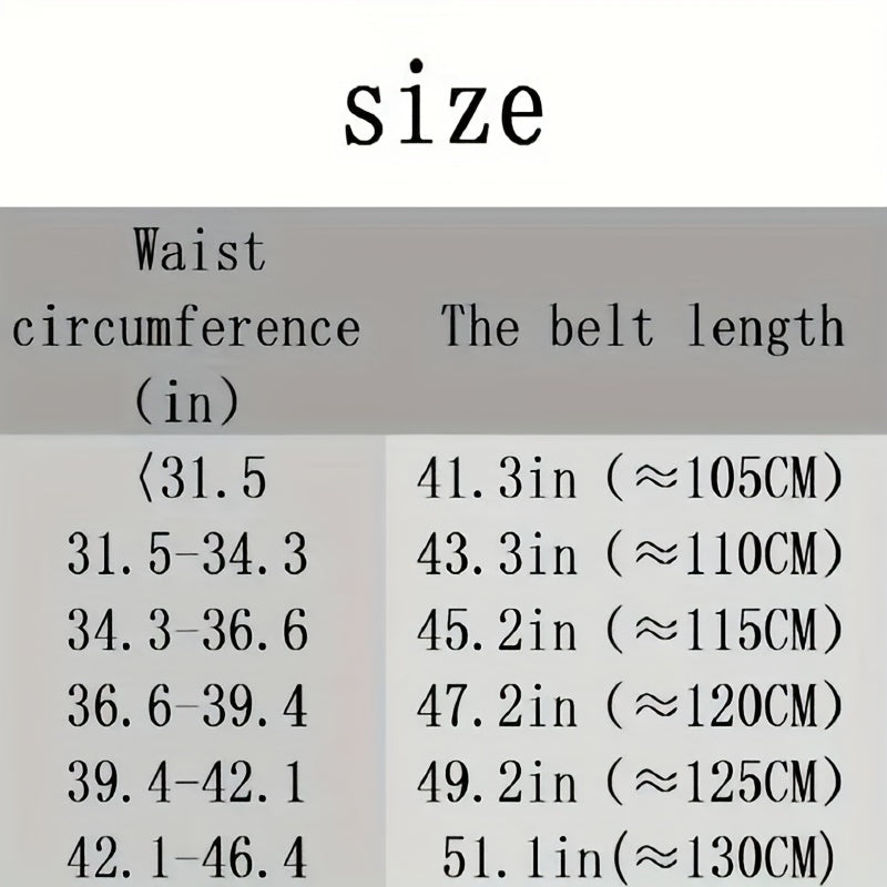 Classic Leather Men's Belt 46in Double Layer Perforated Needle Buckle