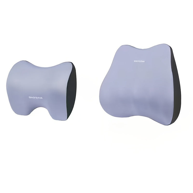 Memory Foam Car Neck Pillow Lumbar Support Set