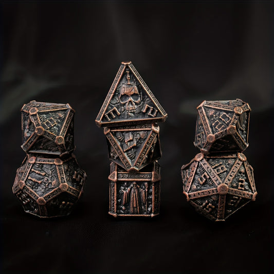 7pcs Wizard Metal Solid Dice Set for Board Game