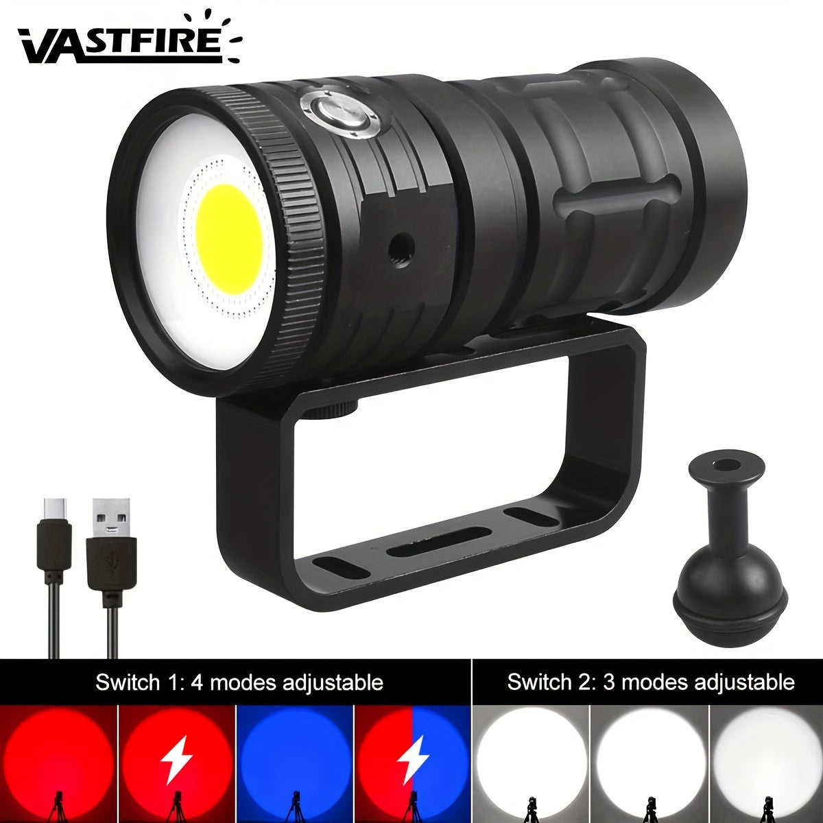 10000Lm 27 LED Diving Flashlight Underwater Photography Light