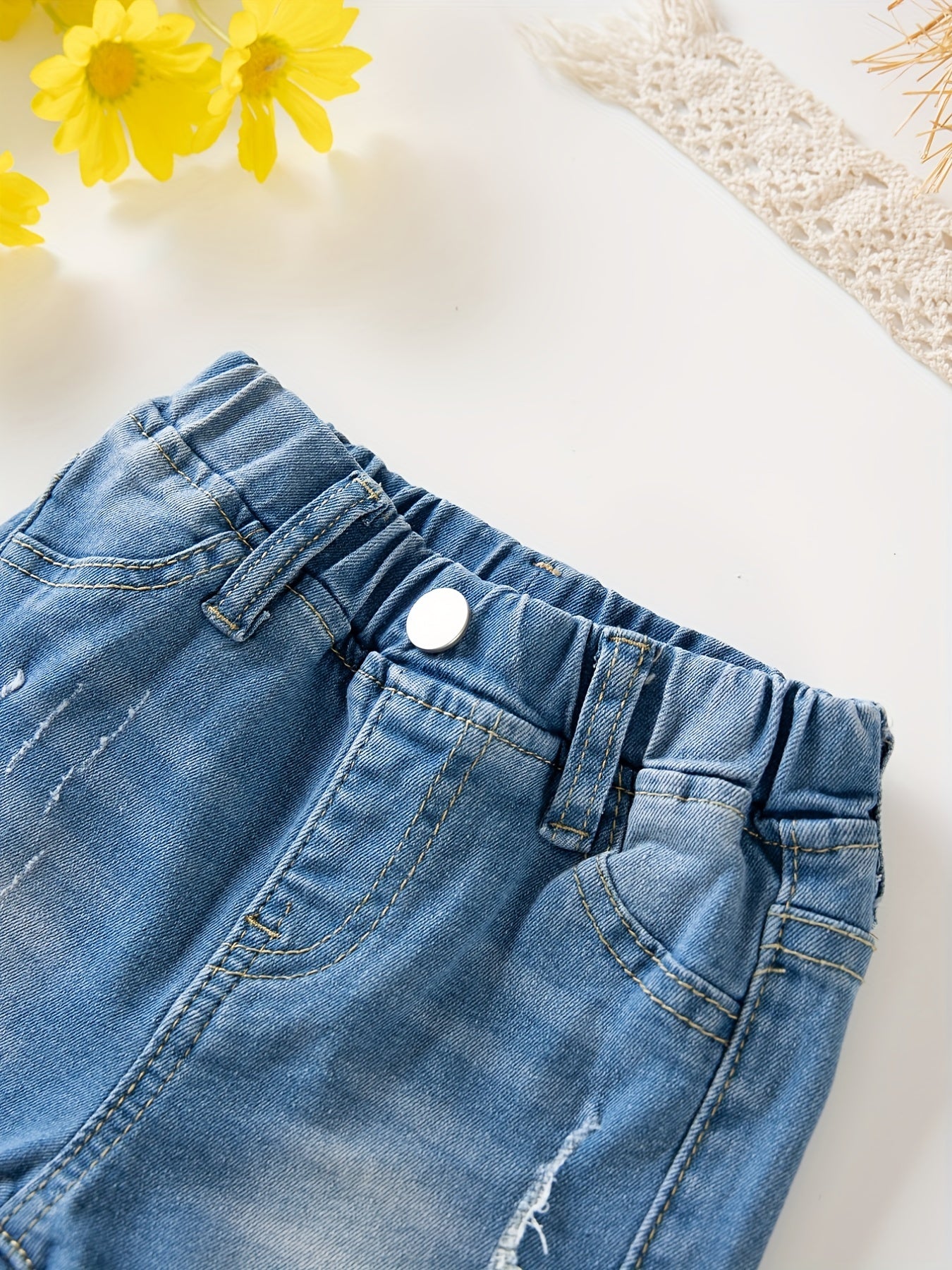 Boys Denim Jeans Shorts with Pockets for Summer
